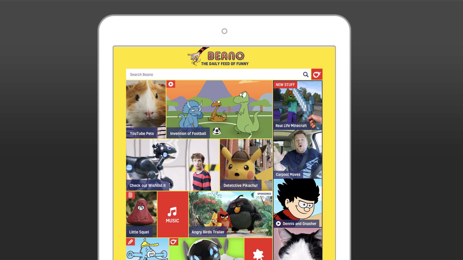 Beano.com at launch in 2017