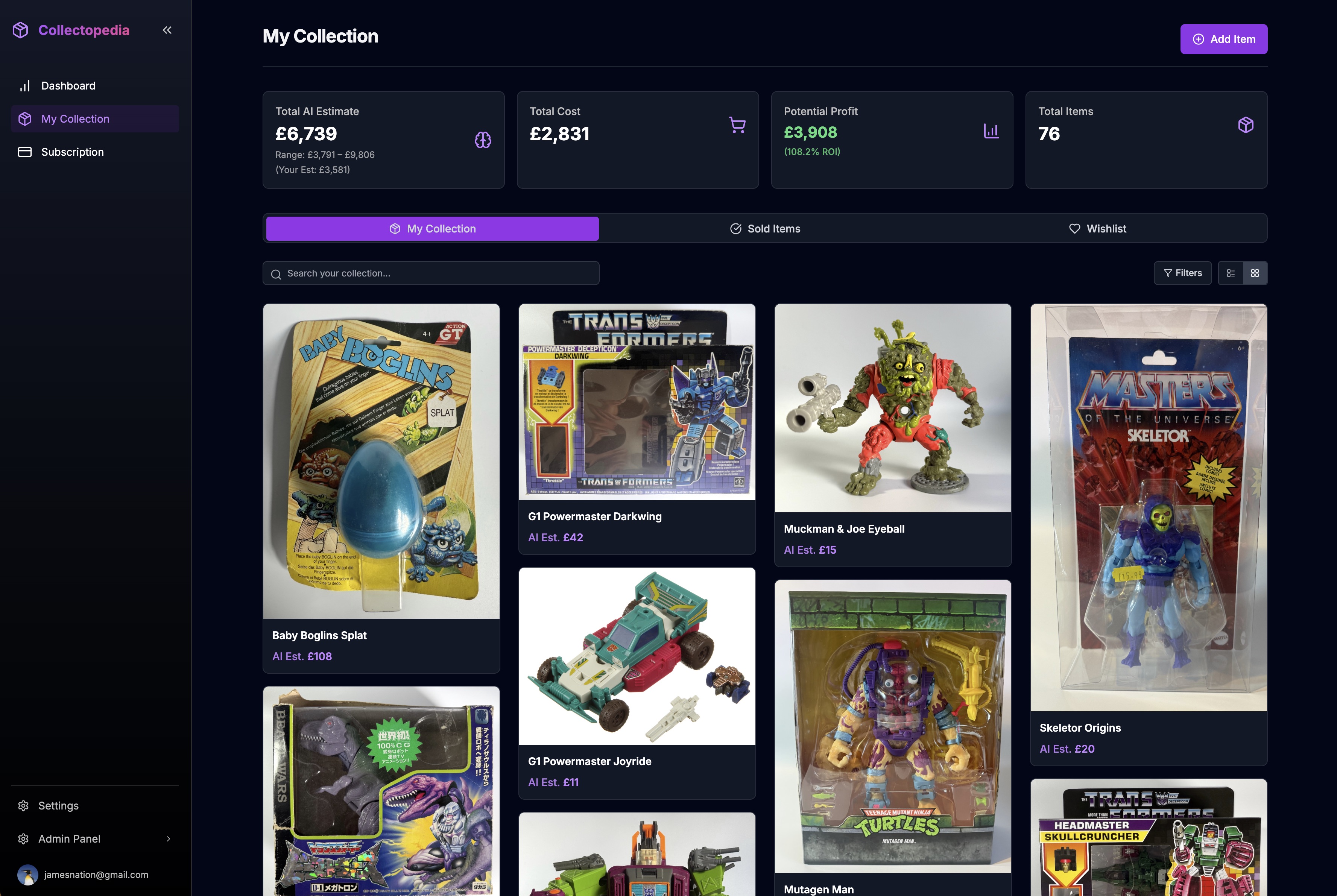 Collectopedia collection view